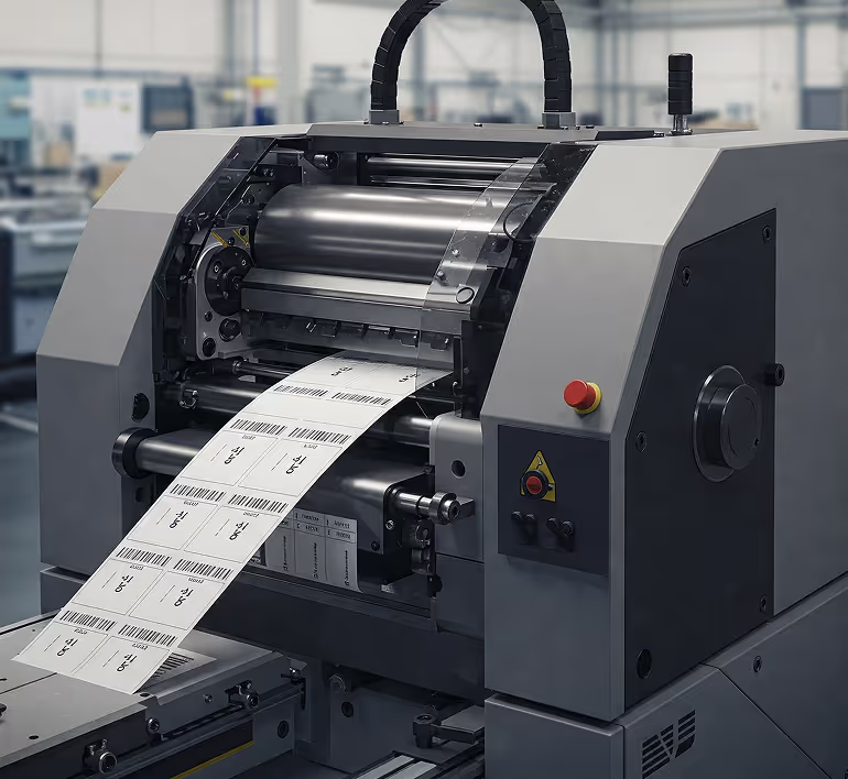 Printing labels.